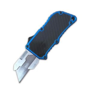 OTF Box Cutter Carbon Fiber Utility Knife Equipped With 5 Blades - Image 2