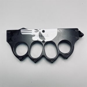 Punisher OTF Knuckle Knife – Black Skull Handle - Image 4