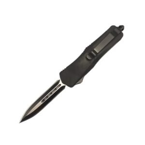 4 Inch OTF Automatic Knife – Black Handle Straight Edge - Image 9