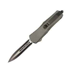 4 Inch OTF Automatic Knife – Black Handle Straight Edge - Image 7