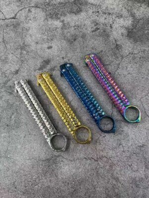 Balisong Karambit Eagle Claw Variation Fling Knife Color Titanium Edition - Image 2