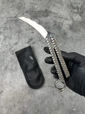 Balisong Karambit Eagle Claw Variation Fling Knife Color Titanium Edition - Image 5