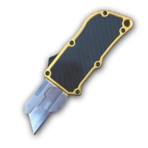 OTF Box Cutter Carbon Fiber Utility Knife Equipped With 5 Blades - Image 5