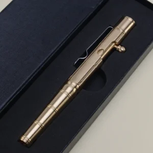 Brass Slub Pen Retro Bolt Gel Tactical Pen Self Defense Supplies Personal Emergency Defense Tool Security Protection EDC Tool - Image 2