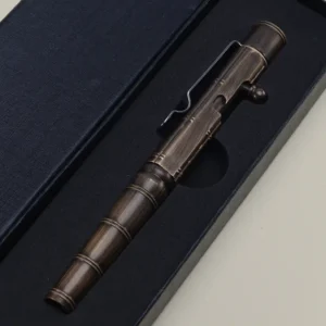 Brass Slub Pen Retro Bolt Gel Tactical Pen Self Defense Supplies Personal Emergency Defense Tool Security Protection EDC Tool - Image 3