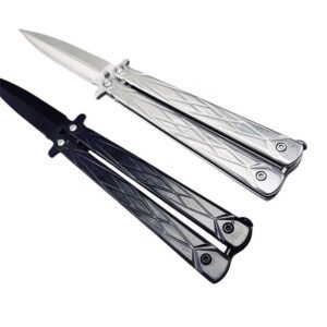 Double Edge Butterfly Knife UK Silver - Image 2