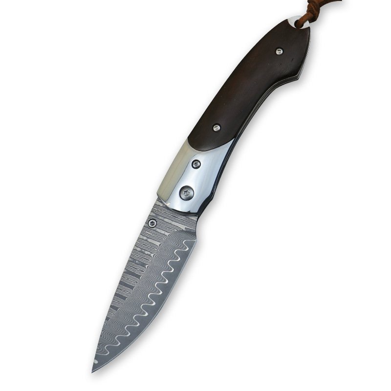 O1CN011LPgE51xtxs9moPAm_2204178276502-0-cib.jpg Damascus forged folding knife, portable camping survival folding knife - Image 1