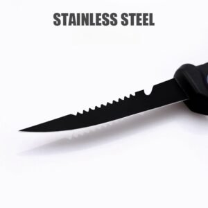 5 inch stainless steel back tooth fishing knife with scabbard for outdoor fishing - Image 3