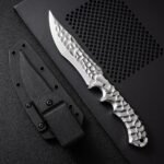 Ice straight knife, high hardness and sharp hunting knife, carry-on straight knife