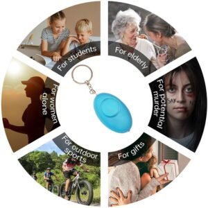 Self Defense Keychain 11-Piece Aluminum Anti-Wolf Alarm Dark Pink - Image 5