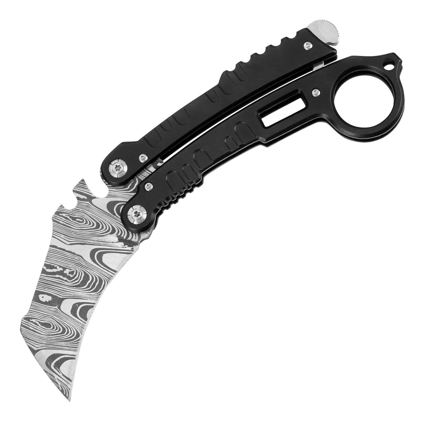 O1CN01QszkMz1l1fir6a29J_2213996994759-0-cib.jpg Karambit Knife Camping Tactical Knife High Hardness Etched Butterfly Claw Knife Handmade Knife - Image 1