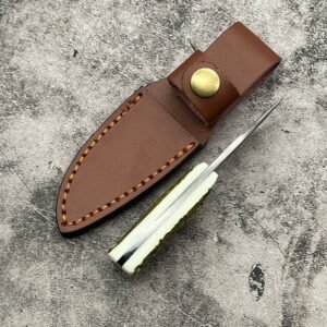 Damascus Knife Outdoor Mini Pocket Knife Forged Damascus Steel Pocket Survival - Image 4