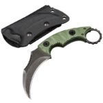 D2 Steel Karambit Claw Knife – Fixed Blade Outdoor Camping Knife