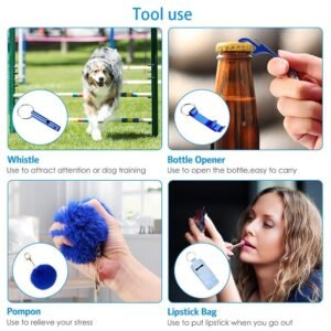 Self Defense Keychain 11-Piece Aluminum Anti-Wolf Alarm Dark Pink - Image 4