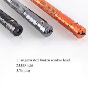 T-7 Double Tungsten Steel Head Defense Tactical Pen Glass Breaker EDC Tactical Survival Pens Multifunction LED Lighting Pen - Image 2