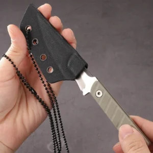 G10 Handle Neck Knife – Compact Fixed Blade Mini EDC Knife - Image 2