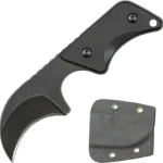 Neck Knife G10 handle with kydex sheath EDC tool -Black