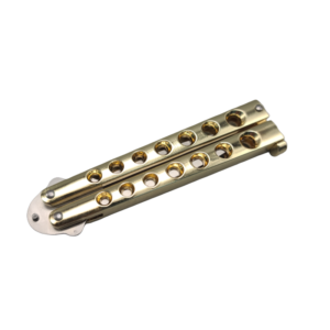 High Quality Helix Butterfly Balisong Knife GOLD - Image 2