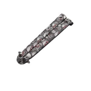 Red Eye Skull Butterfly Knife - Image 2