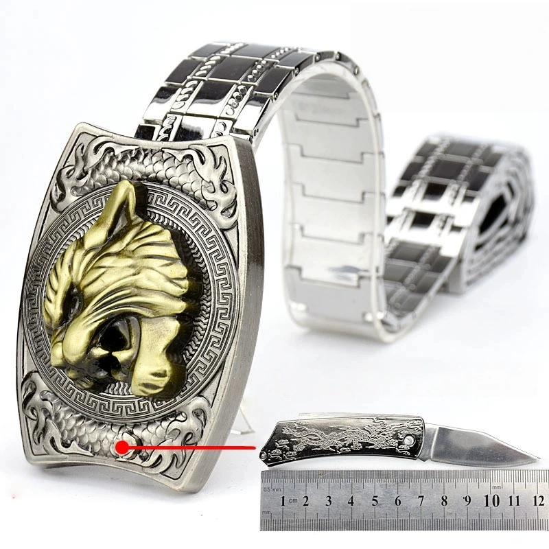 thumbnail image 2 of Tiger Animal Metal Belt Buckle – Silver – Men's Western Style 2 of 5