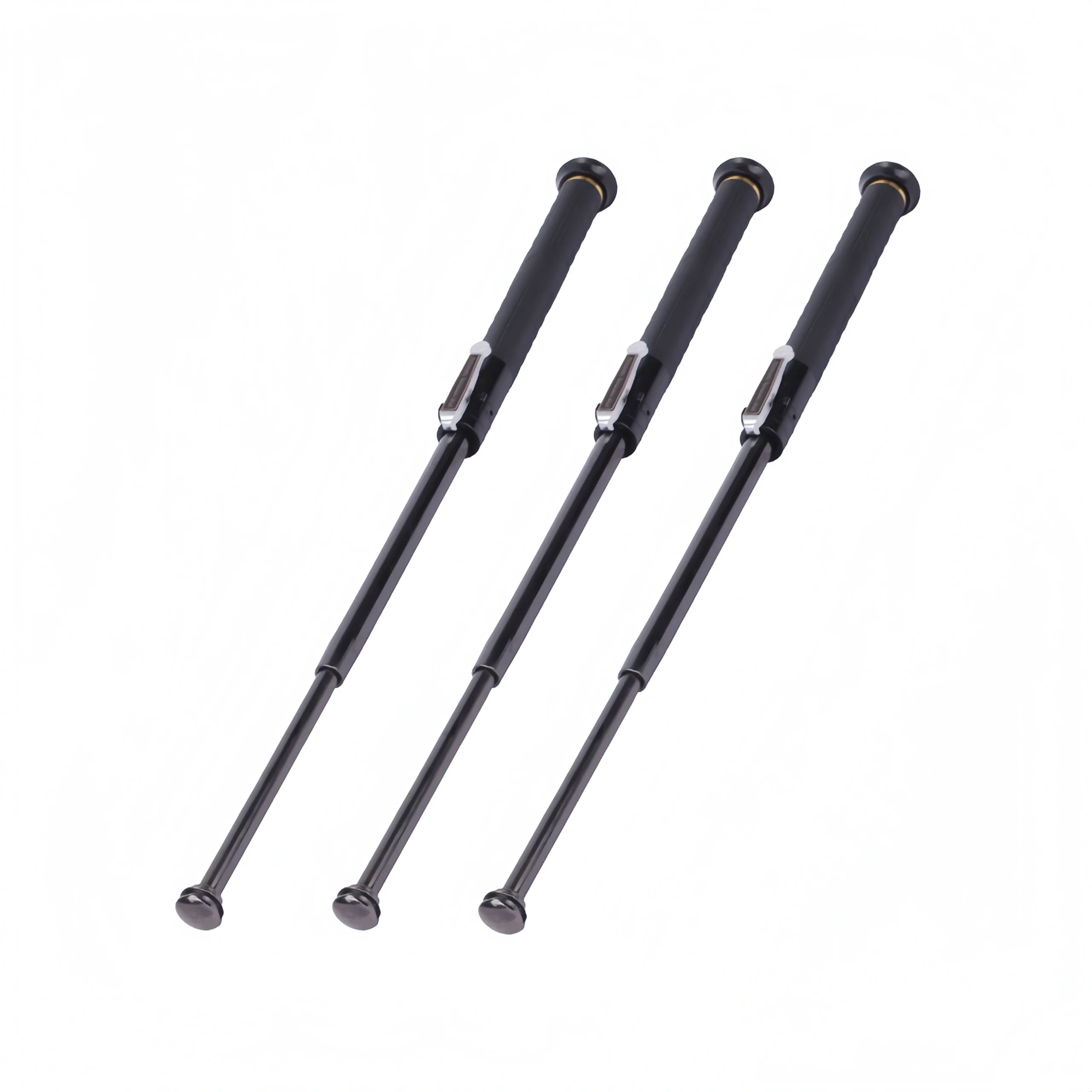 O1CN01zDayq61XBq2XOJa6z_2200717692886-0-cib-scaled-1.webp Rubber Handle Telescopic Baton, Three-Section Alloy Steel Stick - Image 1