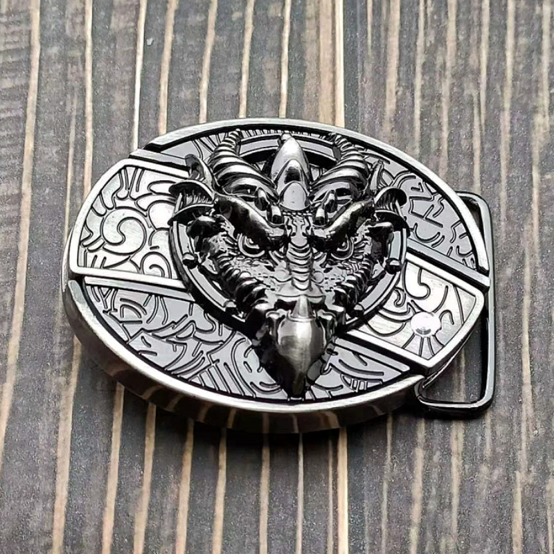 cedfb6363ecaf8fc797e44b508a7e7c.png Round dragon knife belt buckle knife - Image 1