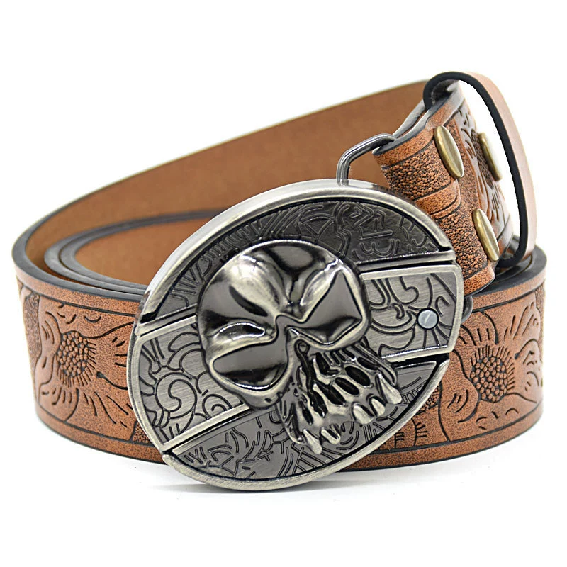 d3adb1ecdbebb58dc2a6ae3789a6f3c-1.png Belt Buckle Knife-Skull Buckle Embossed Brown - Image 1