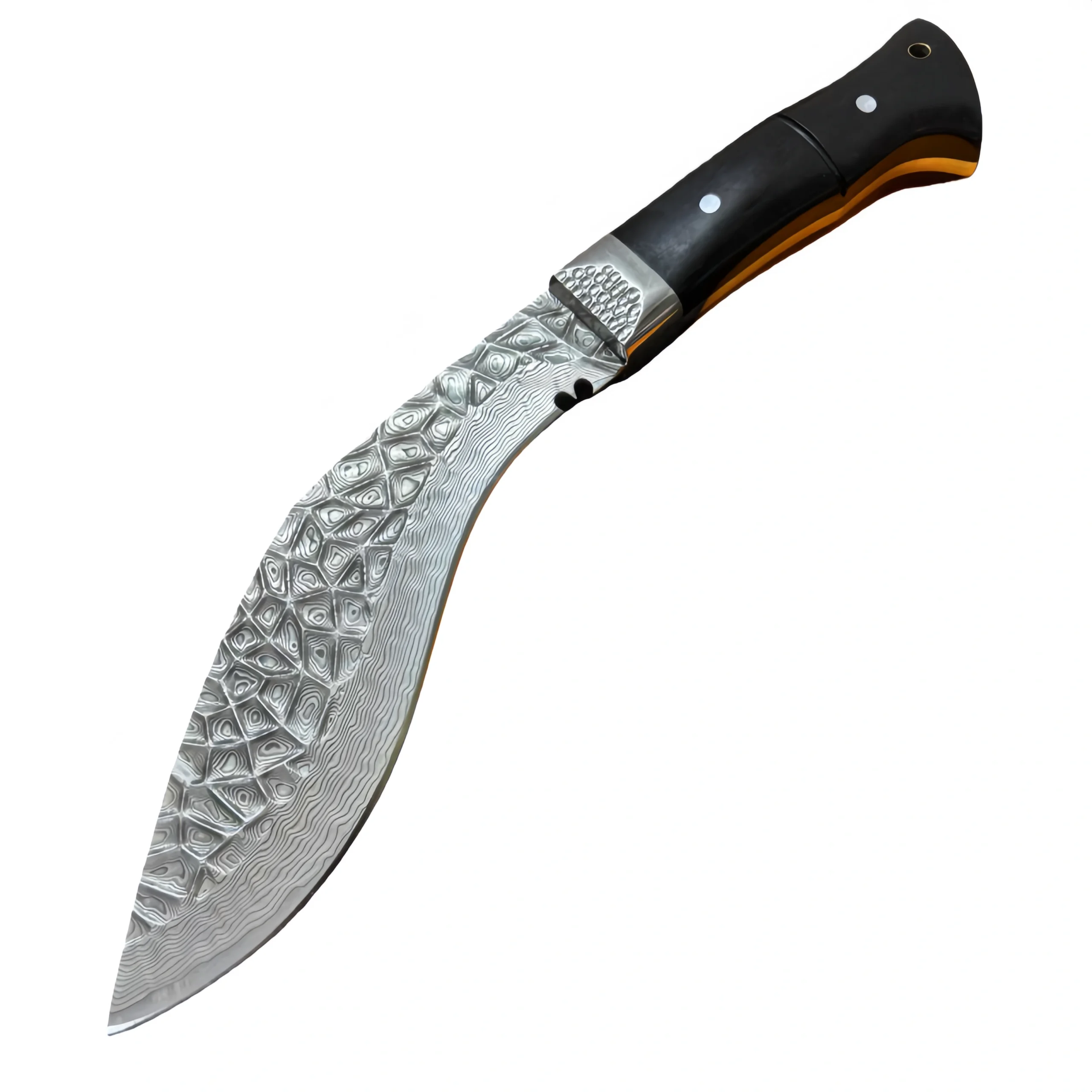 20251203152636_1032_107-scaled-1.webp Damascus-Nepal Supreme Dog Leg Knife - Image 1
