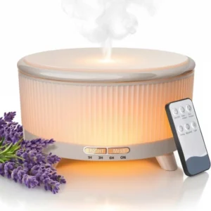 Ultrasonic White Aroma Diffuser Wood Humidifier - Image 2