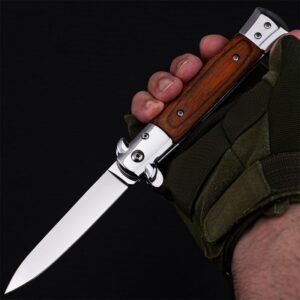 Classic Italian Stiletto Folding Knife - Image 2