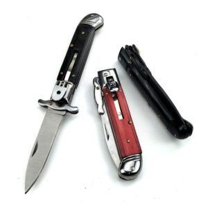 AKC 9-inch Flip-top Hand Guards With Curved Tail Side-Opening Switchblade - Image 3