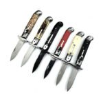 AKC 9-inch Flip-top Hand Guards With Curved Tail Side-Opening Switchblade