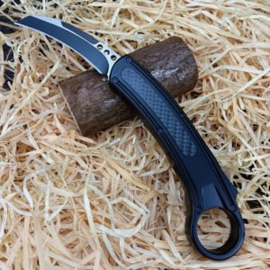 Claw Jump Carbon Fiber Single-edge Karambit Knife - Image 3