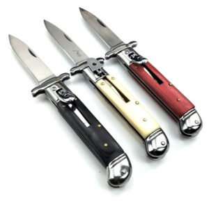 AKC 9-inch Flip-top Hand Guards With Curved Tail Side-Opening Switchblade - Image 4