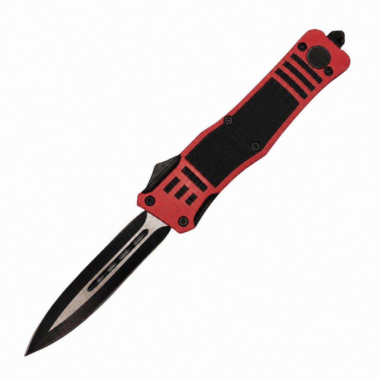 16529-main-white-clean Red & Black Dual Action OTF Knife - Image 1