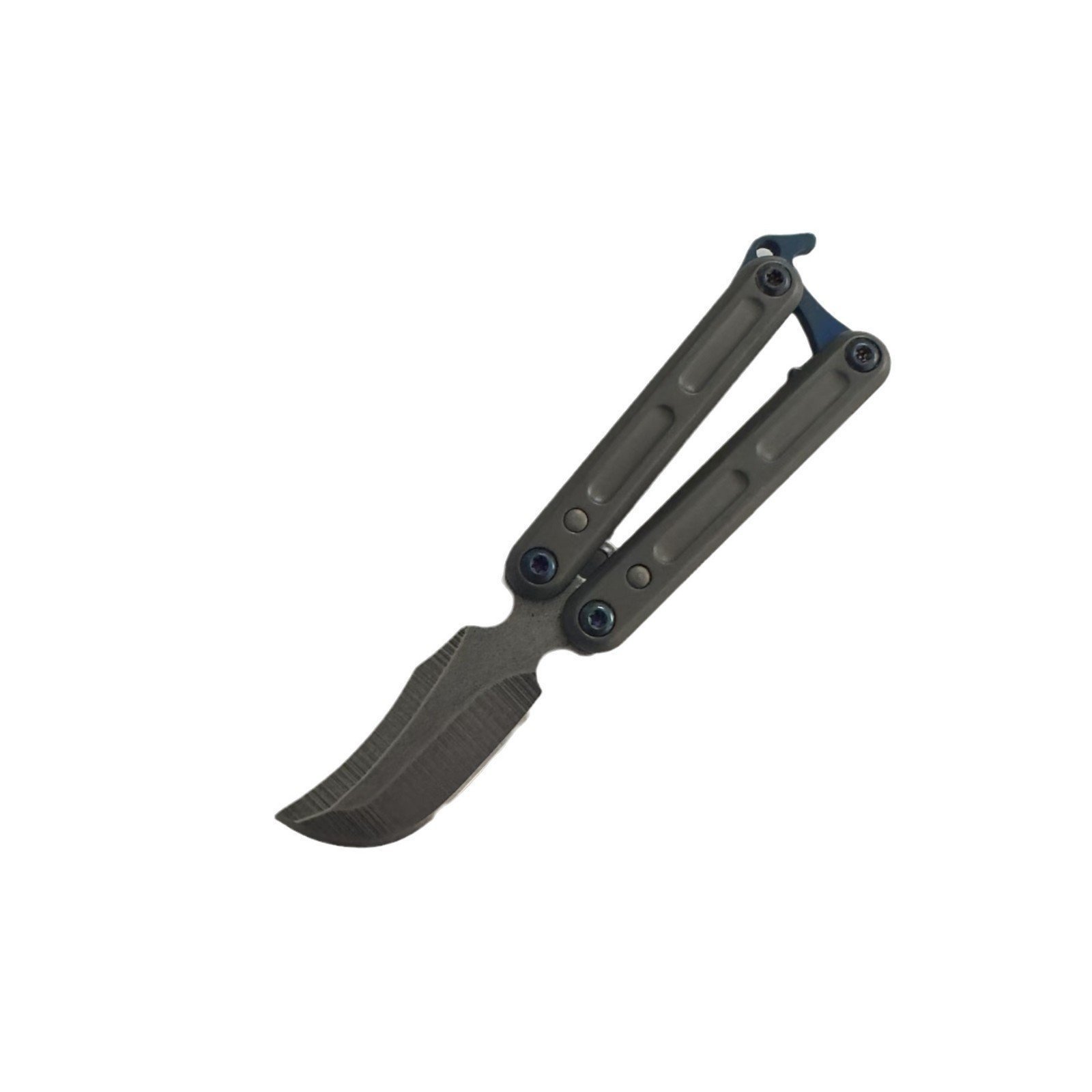 17366-main-white-clean Mini Butterfly Knife Mini Balisong Tainless Steel Practice Knife Key Sharp Fruit Knife - Image 1