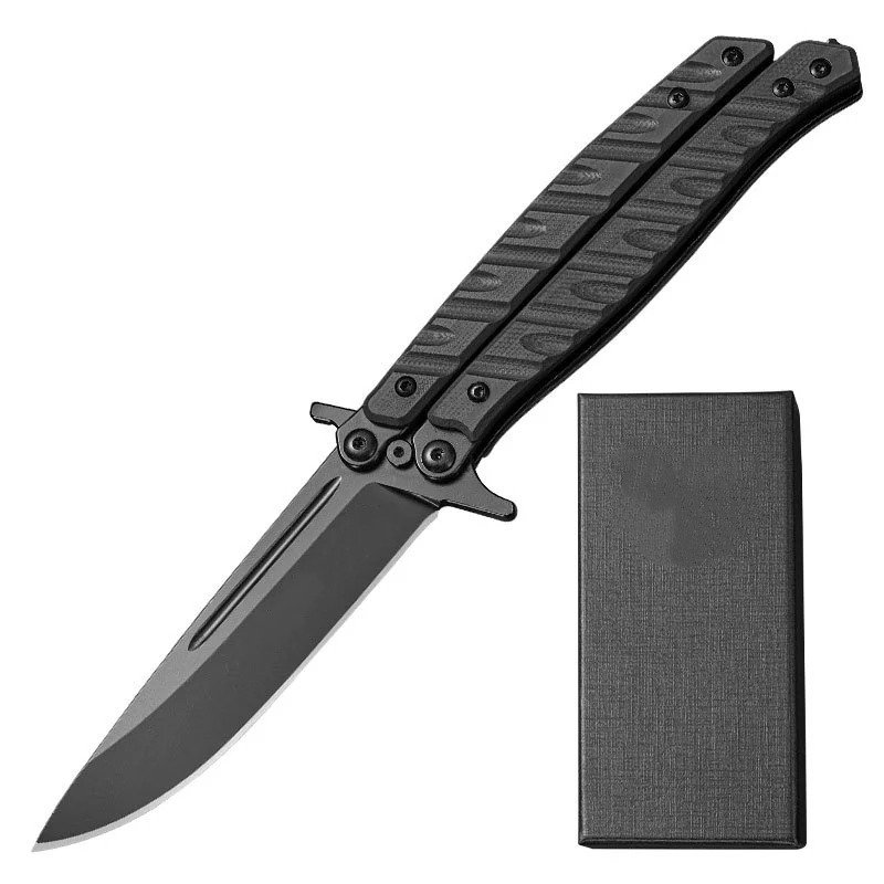17438-main-white-clean Butterfly knife folding knife survival tool multi-function knife outdoor knife portable outdoor survival knife fruit knife - Image 1