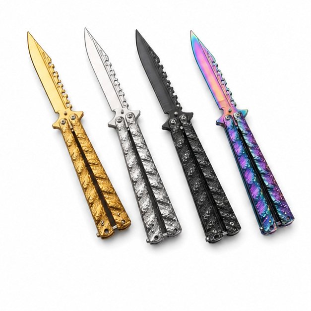 17551-main-white-clean Butterfly Balisong Trainer Knife - Image 1