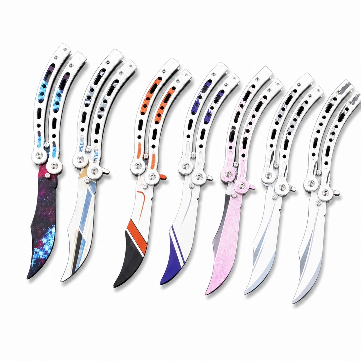 17562-main-white-clean Butterfly Slaughter BALISONG Trainer Knife Upgraded - Image 1