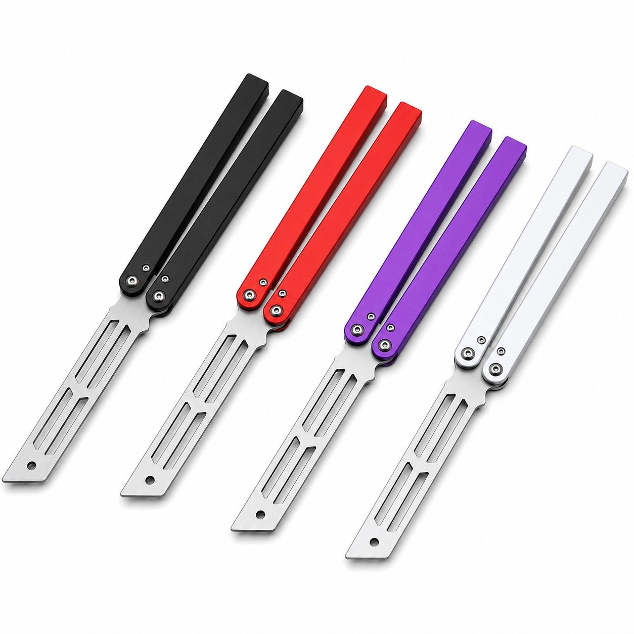 18052-main-white-clean Training Flick Knife Butterfly Knife - Image 1