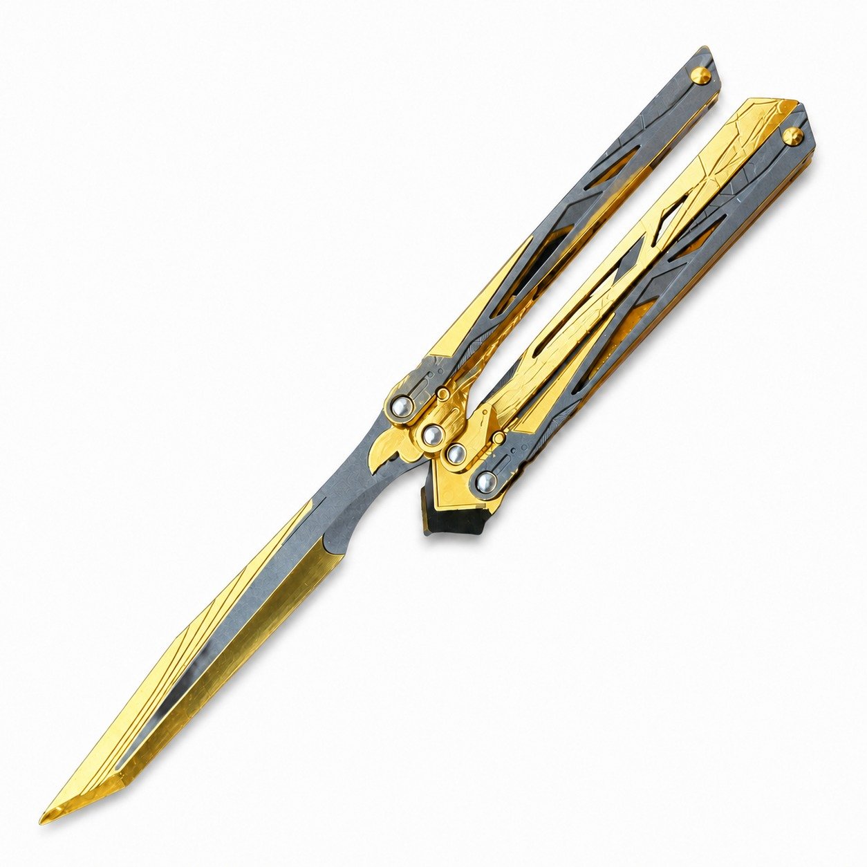 18100-main-white-clean Delta Gaming Periphery Large Shadow Front Butterfly Knife Heavy Edition Metal Crafts - Image 1