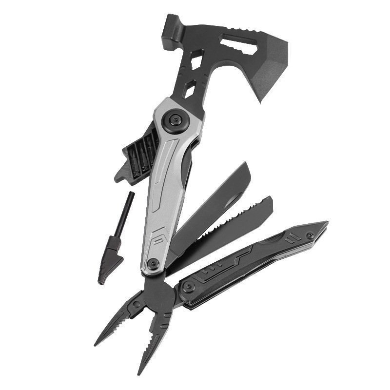 18369-main-white-clean Multifunctional survival axe pliers folding knife pliers hammer with flint multi-purpose tool portable life-saving axe - Image 1