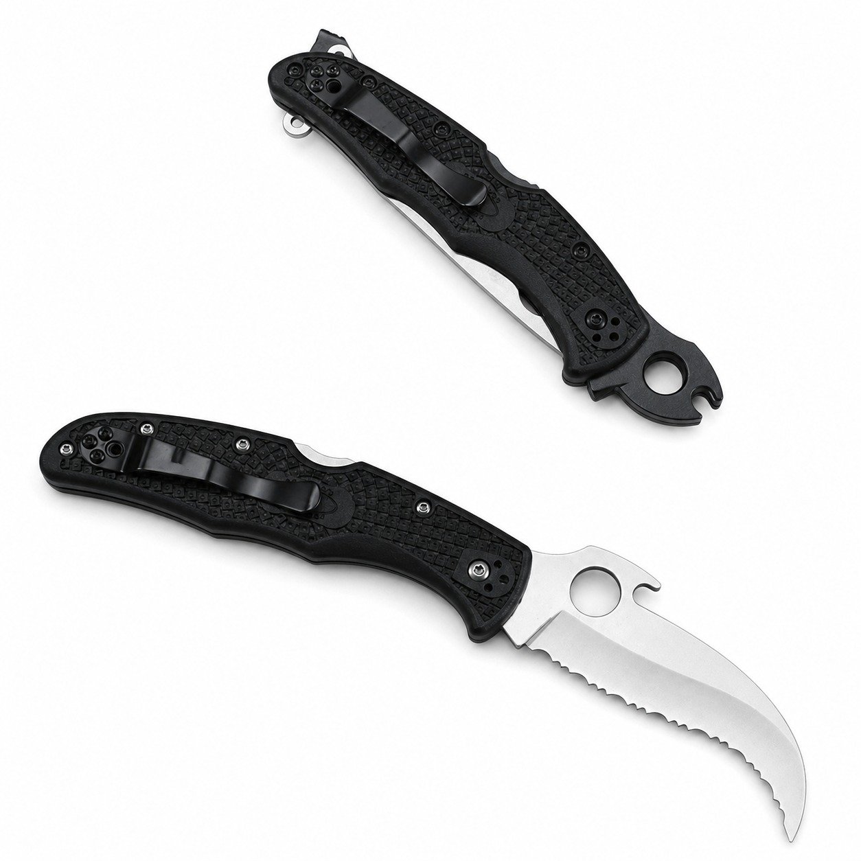 18631-main-white-clean Karambit Folding Knife Full Tooth Claw Blade – Portable EDC Outdoor Pocket Knife - Image 1
