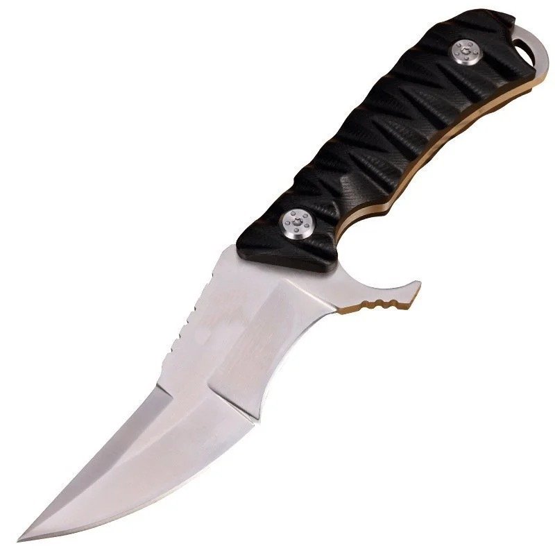 19260-main-white-clean US-D2 Steel All Tang One sharp tactical straight knife, outdoor hunting survival knife, fishing and hiking essential knife - Image 1