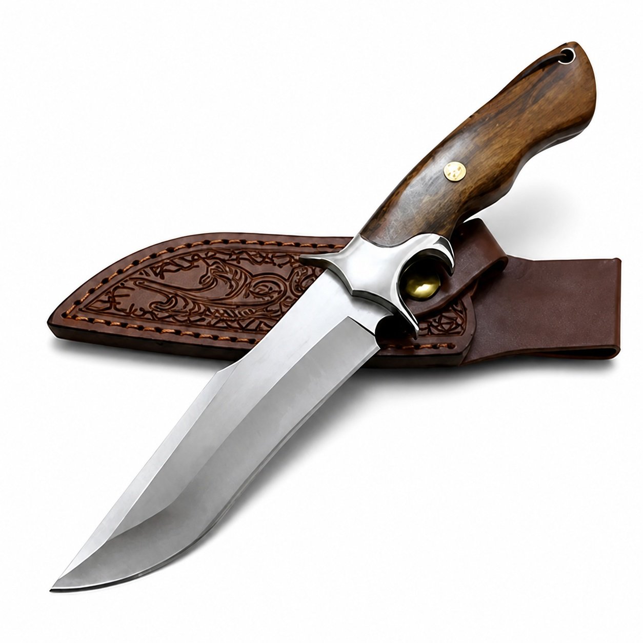 19440-main-white-clean M390 Powdered Steel Fixed Blade Knife – High Hardness Outdoor Survival Knife - Image 1