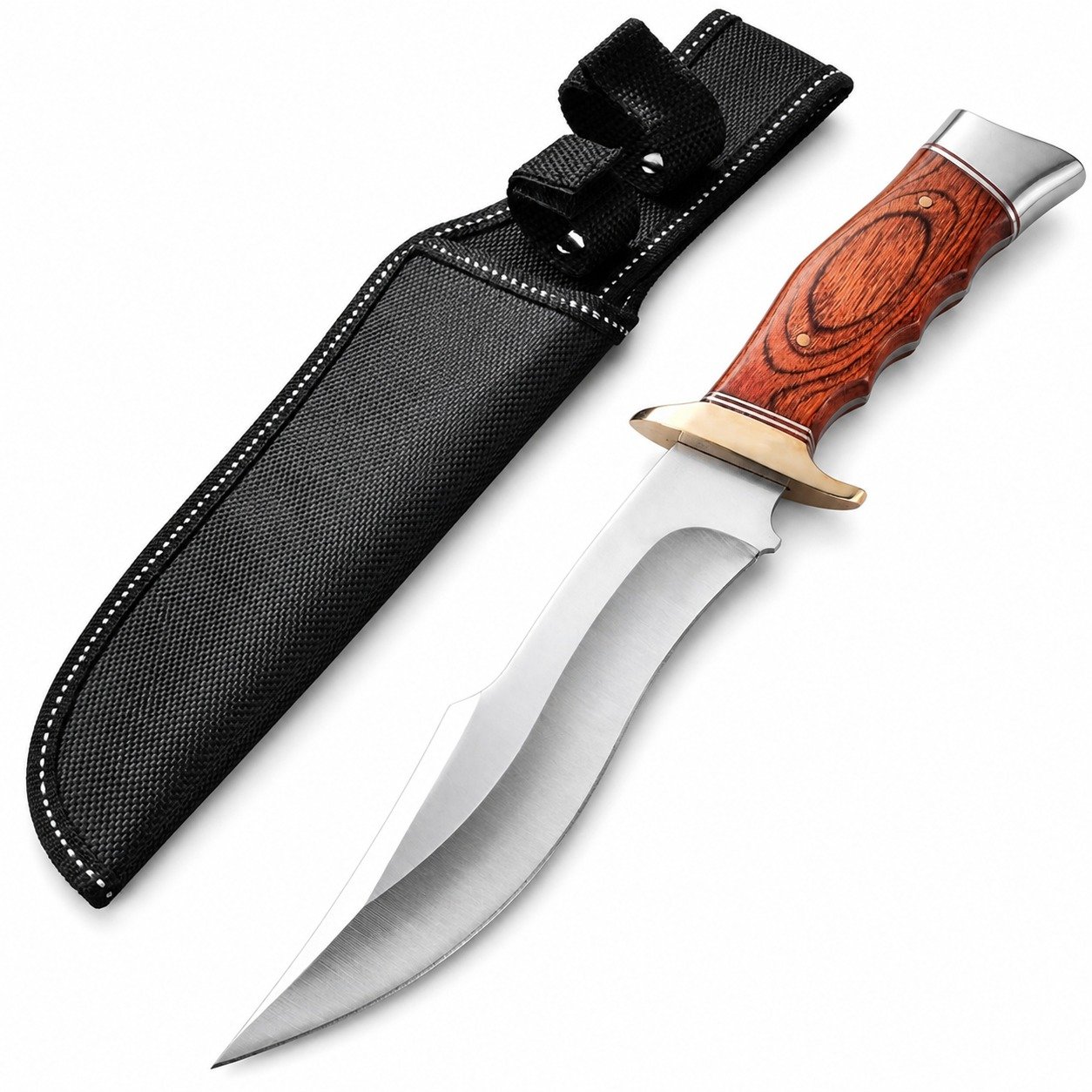 19443-main-white-clean High Hardness Outdoor Survival Knife – Fixed Blade Camping Knife with Sheath - Image 1