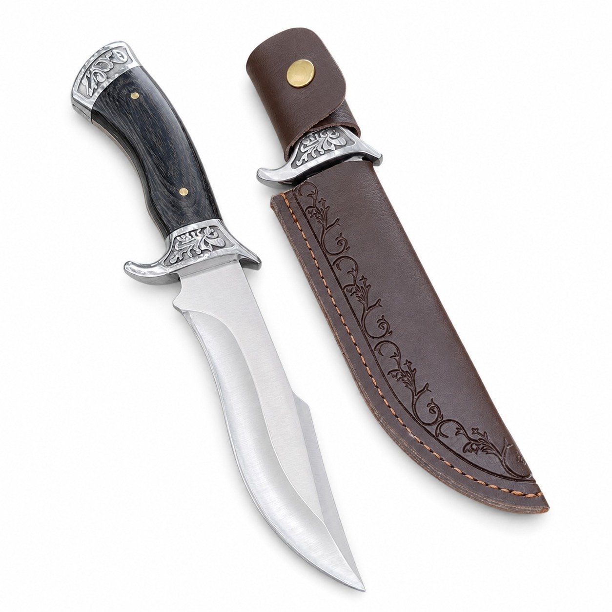 19444-main-white-clean Outdoor Survival Knife – High Hardness Fixed Blade Camping Knife with Sheath - Image 1