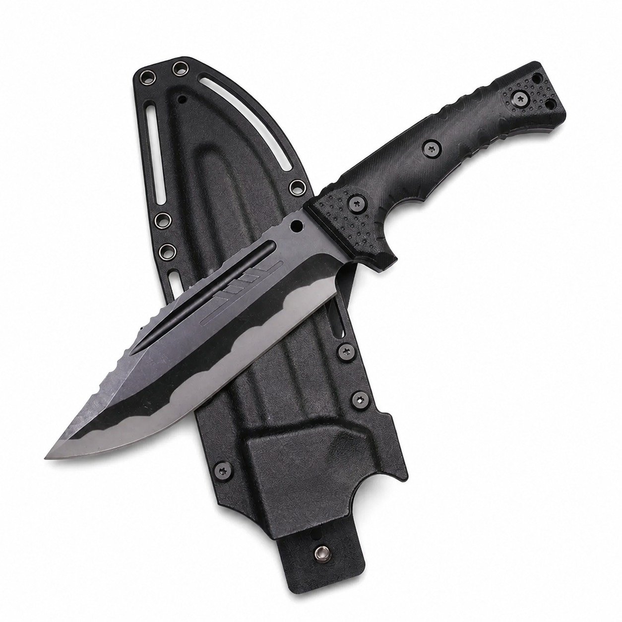 19448-main-white-clean Camping outdoor survival knife portable knife high hardness straight knife sharp survival knife integrated keel high hardness tactical knife--Blcak-2 - Image 1