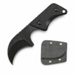 Neck Knife G10 handle with kydex sheath EDC tool -Black