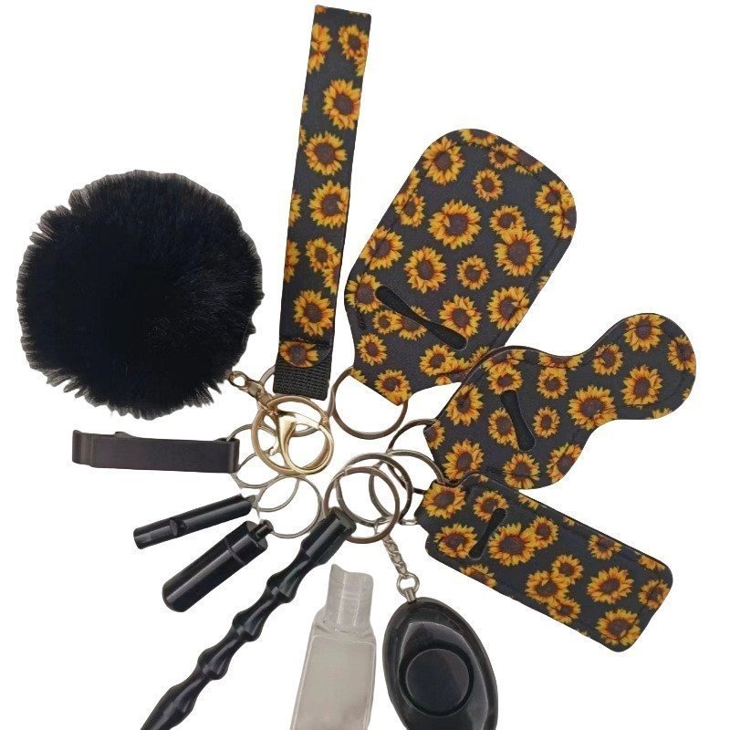 19572-main-white-clean Self Defense Keychain 11-Piece Aluminum Anti-Wolf Alarm Daisy - Image 1